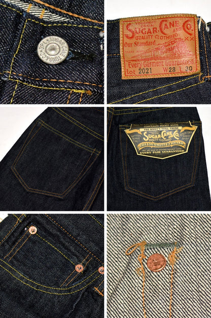 SUGAR CANE "SC42021" 14.25oz Standard Denim 2021 Model Slim Fit