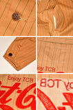 TCB jeans "Tabby's Coat Brown Soda Stripe" 10oz Herringbone Shop Coat