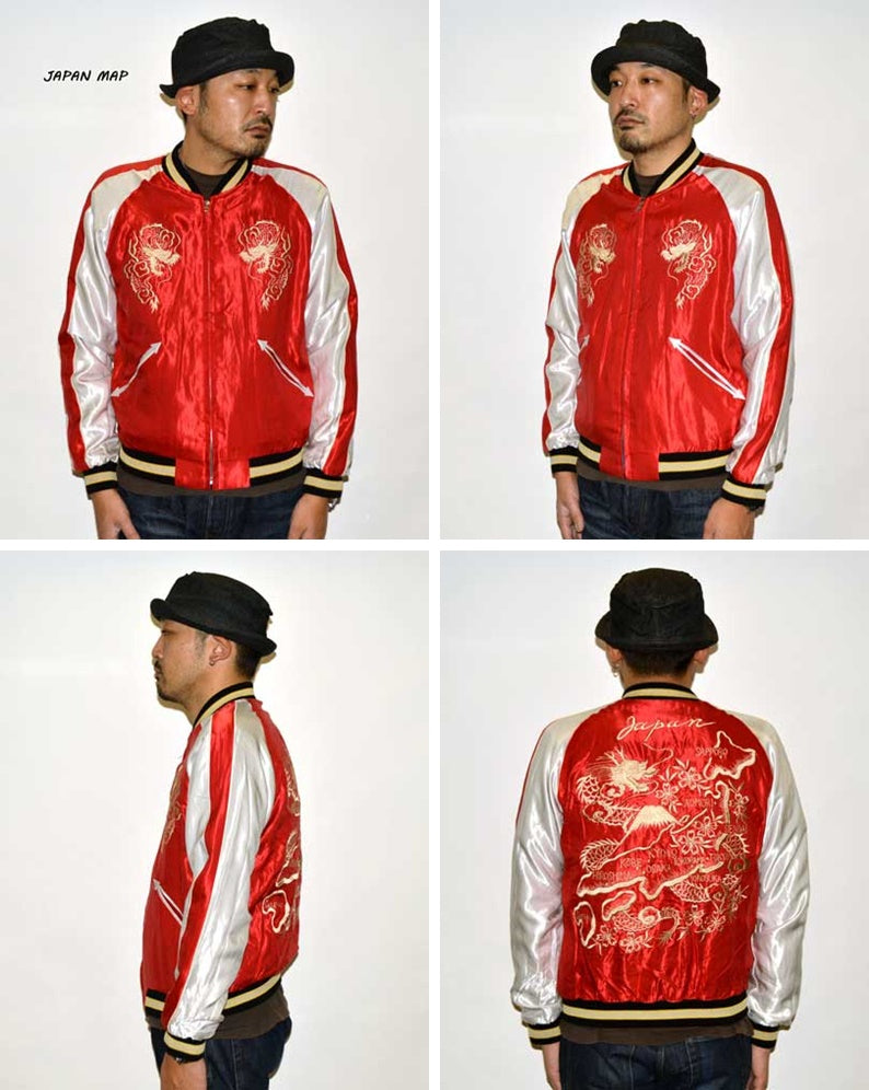 TAILOR TOYO "TT15273-119" “DRAGON HEAD” × “JAPAN MAP”  SOUVENIR JACKET