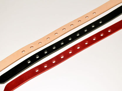 BIG JOHN "VBLT04" HIMEJI LEATHER NARROW BELT (5mm)