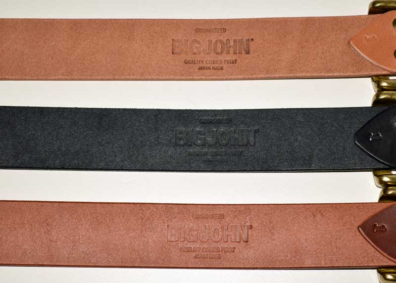 BIG JOHN "VBLT05" HIMEJI OILED LEATHER BELT (4mm)