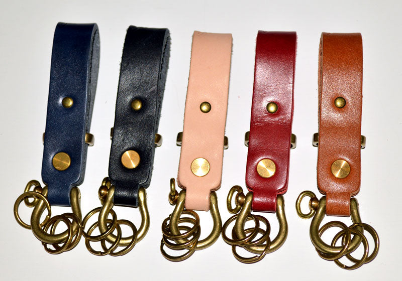 小物 A&G COLOR LEATHER KEY RING A&G COLOR LEATHER KEY RING ハンドメイド キーチェーン シルバー